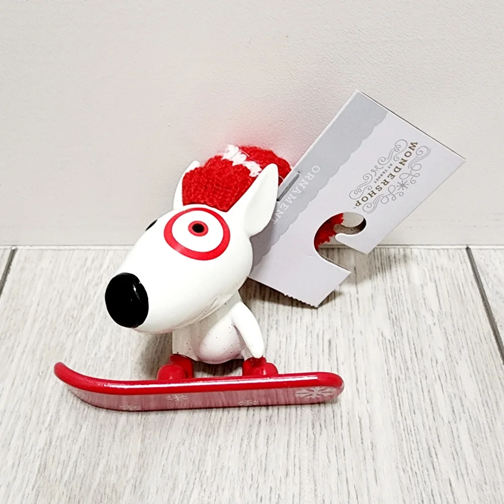 Target Bullseye Riding Snowboard Ornament